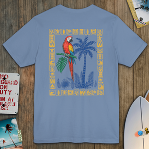 Just Another Day in Paradise | Vintage Tropical Parrot Graphic T-Shirt