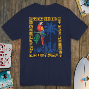 Just Another Day in Paradise | Vintage Tropical Parrot Graphic T-Shirt