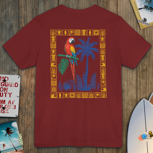 Just Another Day in Paradise | Vintage Tropical Parrot Graphic T-Shirt