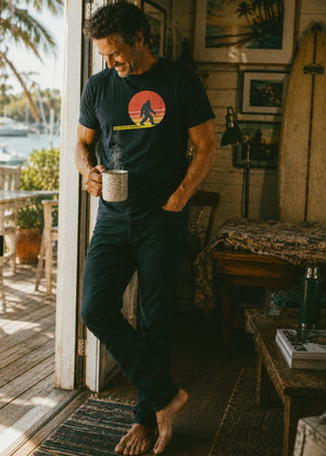 Believe in Yourself Bigfoot Tee | Vintage 70s Sunset Graphic T-Shirt | Ultra-Soft Eco-Friendly Graphic Tee