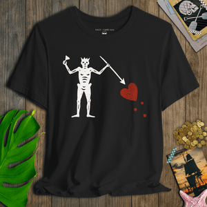 Captain Blackbeard Flag Tee | Vintage Pirate Jolly Roger Graphic | Ultra - Soft Eco - Friendly Graphic Tee
