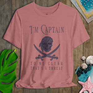 Captain Threat Tee | Funny Coastal Graphic | Ultra - Soft Eco - Friendly Graphic Tee