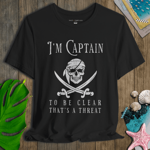 Captain Threat Tee | Funny Coastal Graphic | Ultra - Soft Eco - Friendly Graphic Tee