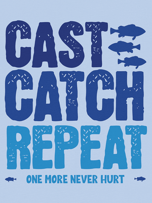 Cast Catch Repeat Tee | Vintage Fishing Graphic T-Shirt | Ultra-Soft Eco-Friendly Graphic Tee