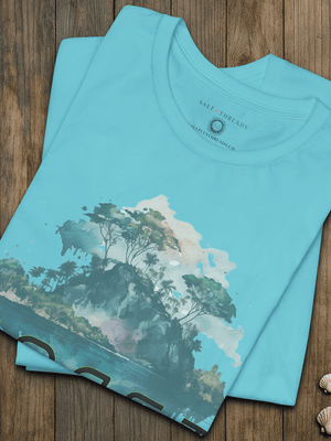 Coast Lost Island T-Shirt | Eco - Friendly Ultra - Soft Coastal Graphic Tee | Ultra - Soft Eco - Friendly Graphic Tee