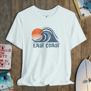 East Coast Break Tee | Vintage Surf Wave Graphic T-Shirt | Ultra-Soft Eco-Friendly Graphic Tee