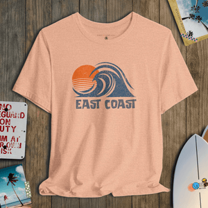 East Coast Break Tee | Vintage Surf Wave Graphic T-Shirt | Ultra-Soft Eco-Friendly Graphic Tee