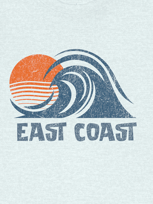 East Coast Break Tee | Vintage Surf Wave Graphic T-Shirt | Ultra-Soft Eco-Friendly Graphic Tee