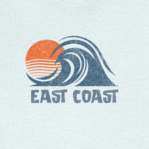 East Coast Break Tee | Vintage Surf Wave Graphic T-Shirt | Ultra-Soft Eco-Friendly Graphic Tee