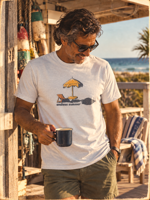 Endless Summer Shade Tee | Vintage Beach Umbrella Graphic T-Shirt