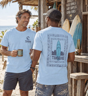 Family Earth Surf Tiwahe Tee | Vintage Surf Graphic T-Shirt | Ultra-Soft Eco-Friendly Graphic Tee