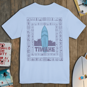 Family Earth Surf Tiwahe Tee | Vintage Surf Graphic T-Shirt | Ultra-Soft Eco-Friendly Graphic Tee