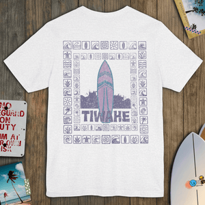 Family Earth Surf Tiwahe Tee | Vintage Surf Graphic T-Shirt | Ultra-Soft Eco-Friendly Graphic Tee