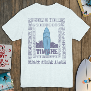 Family Earth Surf Tiwahe Tee | Vintage Surf Graphic T-Shirt | Ultra-Soft Eco-Friendly Graphic Tee