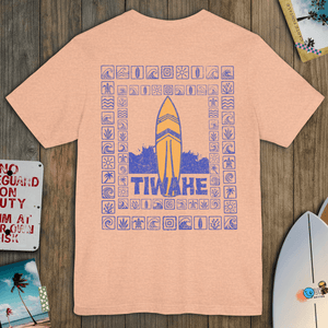 Family Earth Surf Tiwahe Tee | Vintage Surf Graphic T-Shirt | Ultra-Soft Eco-Friendly Graphic Tee