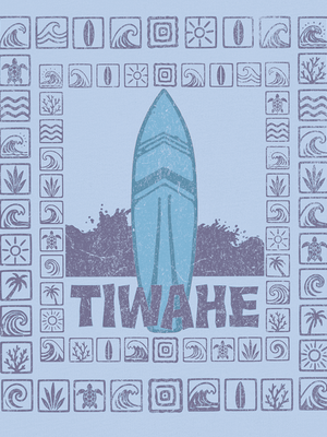Family Earth Surf Tiwahe Tee | Vintage Surf Graphic T-Shirt | Ultra-Soft Eco-Friendly Graphic Tee