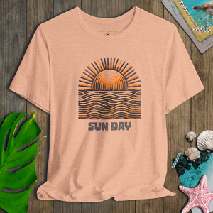 Golden Sun Day Tee | Vintage Coastal Sunset T-Shirt | Ultra-Soft Eco-Friendly Graphic Tee