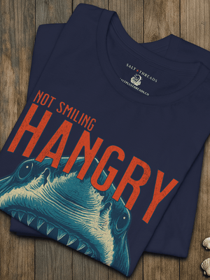 Hangry Shark T-Shirt | Eco - Friendly Ultra - Soft Graphic Tee | Ultra - Soft Eco - Friendly Graphic Tee