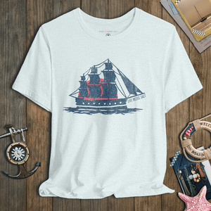 High Seas Sailing Tee | Life Needs Salt Vintage Graphic T-Shirt | Ultra-Soft Eco-Friendly Graphic Tee