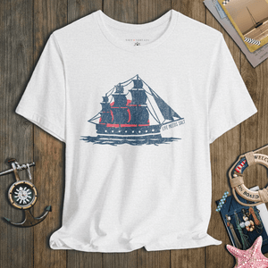 High Seas Sailing Tee | Life Needs Salt Vintage Graphic T-Shirt | Ultra-Soft Eco-Friendly Graphic Tee