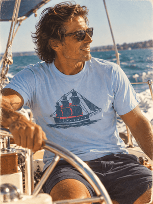 High Seas Sailing Tee | Life Needs Salt Vintage Graphic T-Shirt | Ultra-Soft Eco-Friendly Graphic Tee