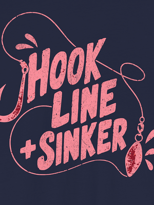 Hook, Line + Sinker Tee | Vintage Fishing Graphic T-Shirt | Ultra-Soft Eco-Friendly Graphic Tee