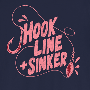 Hook, Line + Sinker Tee | Vintage Fishing Graphic T-Shirt | Ultra-Soft Eco-Friendly Graphic Tee