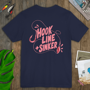 Hook, Line + Sinker Tee | Vintage Fishing Graphic T-Shirt | Ultra-Soft Eco-Friendly Graphic Tee