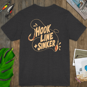 Hook, Line + Sinker Tee | Vintage Fishing Graphic T-Shirt | Ultra-Soft Eco-Friendly Graphic Tee