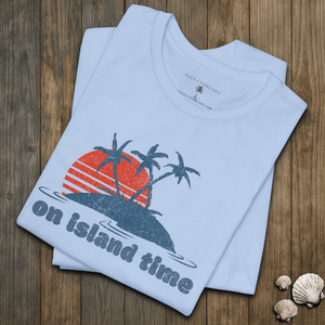 Island Escape Tee | On Island Time Vintage Tropical T-Shirt | Ultra-Soft Eco-Friendly Graphic Tee