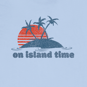 Island Escape Tee | On Island Time Vintage Tropical T-Shirt | Ultra-Soft Eco-Friendly Graphic Tee