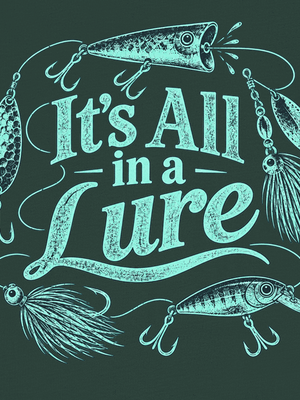 It’s All in a Lure Tee | Vintage Fishing Lure Graphic T-Shirt | Ultra-Soft Eco-Friendly Graphic Tee