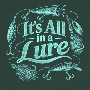 It’s All in a Lure Tee | Vintage Fishing Lure Graphic T-Shirt | Ultra-Soft Eco-Friendly Graphic Tee