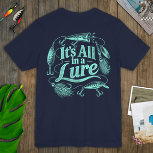 It’s All in a Lure Tee | Vintage Fishing Lure Graphic T-Shirt | Ultra-Soft Eco-Friendly Graphic Tee