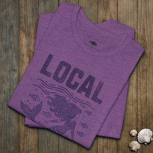 Local Mermaid Tee | Vintage Coastal Mermaid Graphic T-Shirt