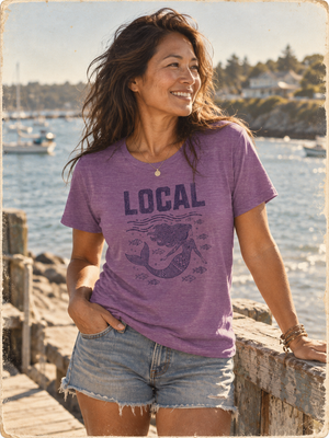 Local Mermaid Tee | Vintage Coastal Mermaid Graphic T-Shirt