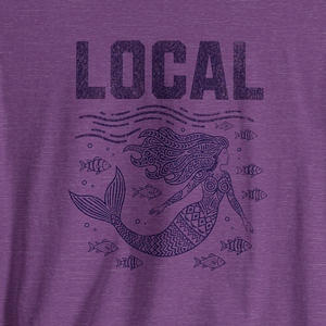 Local Mermaid Tee | Vintage Coastal Mermaid Graphic T-Shirt