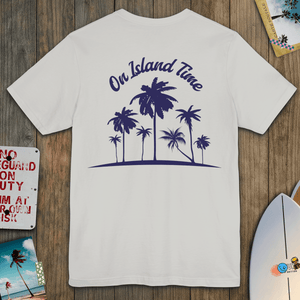 On Island Time Front + Back Tee | Retro Coastal Island T-Shirt | Ultra-Soft Eco-Friendly Graphic Tee