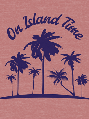 On Island Time Front + Back Tee | Retro Coastal Island T-Shirt | Ultra-Soft Eco-Friendly Graphic Tee