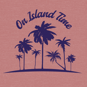 On Island Time Front + Back Tee | Retro Coastal Island T-Shirt | Ultra-Soft Eco-Friendly Graphic Tee