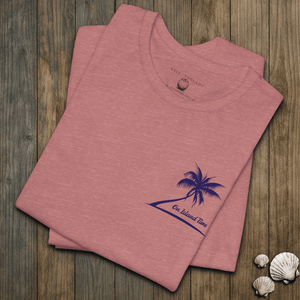 On Island Time Front + Back Tee | Retro Coastal Island T-Shirt | Ultra-Soft Eco-Friendly Graphic Tee
