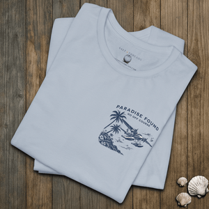 Paradise Found Tee | Vintage Seaplane Tropical Graphic T-Shirt | Ultra-Soft Eco-Friendly Graphic Tee