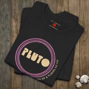 Pluto Tee | Vintage Planet Pluto Graphic T-Shirt | Ultra-Soft Eco-Friendly Graphic Tee