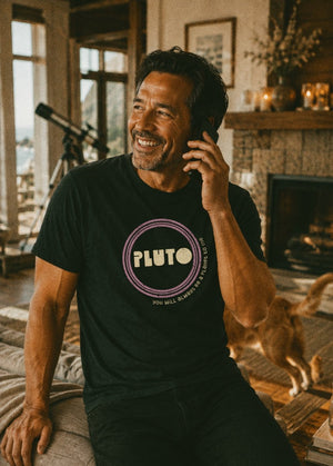 Pluto Tee | Vintage Planet Pluto Graphic T-Shirt | Ultra-Soft Eco-Friendly Graphic Tee