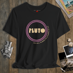 Pluto Tee | Vintage Planet Pluto Graphic T-Shirt | Ultra-Soft Eco-Friendly Graphic Tee