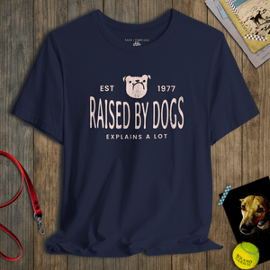 Raised by Dogs Tee | Vintage Gym Class Dog Graphic Tee | Ultra-Soft Eco-Friendly Graphic Tee