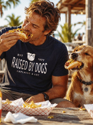Raised by Dogs Tee | Vintage Gym Class Dog Graphic Tee | Ultra-Soft Eco-Friendly Graphic Tee