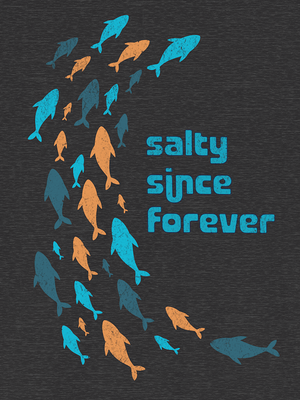 School of Salt Tee | Salty Since Forever Vintage Fish T-Shirt | Ultra-Soft Eco-Friendly Graphic Tee