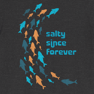 School of Salt Tee | Salty Since Forever Vintage Fish T-Shirt | Ultra-Soft Eco-Friendly Graphic Tee