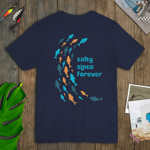 School of Salt Tee | Salty Since Forever Vintage Fish T-Shirt | Ultra-Soft Eco-Friendly Graphic Tee